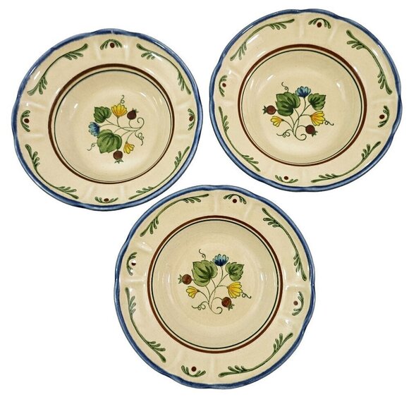 Metlox Poppytrail Vernon Ware California Gigi Rim Appetizer Dessert Plates – 3 - Picture 1 of 14